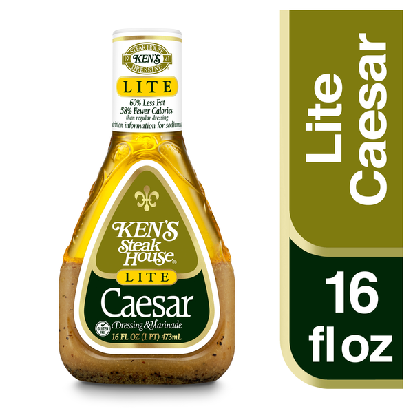 Salad Dressing & Toppings Ken's Steak House Dressing & Marinade, Lite, Caesar hero