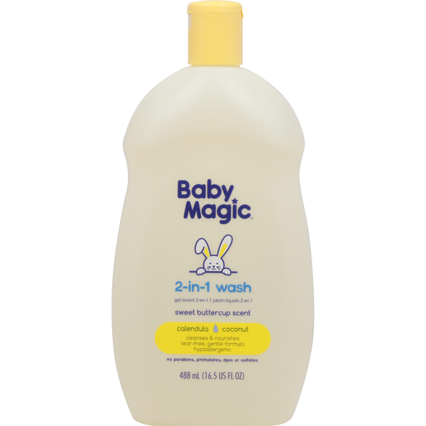 Hair Care Baby Magic 2-in-1 Wash, Calendula Coconut, Sweet Buttercup Scent hero