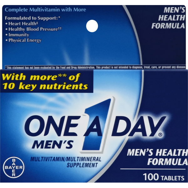 Vitamins & Supplements One A Day Multivitamin/Multimineral, Men's Health Formula, Tablets hero