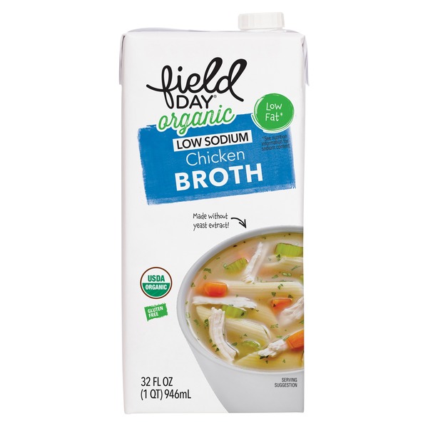 Soup, Broth & Bouillon FIELD DAY Organic Chicken Broth Low Sodium hero