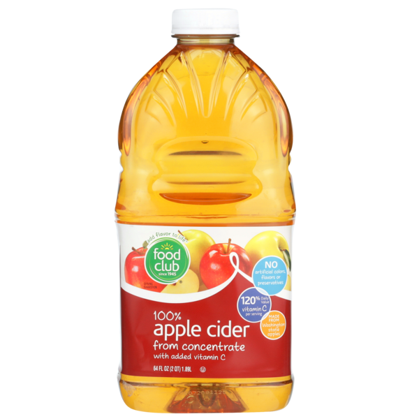 Juice & Nectars Food Club 100% Apple Cider From Concentrate hero