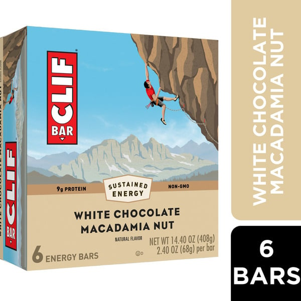 Energy & Granola Bars CLIF BAR White Chocolate Macadamia Nut Flavor Energy Bars hero