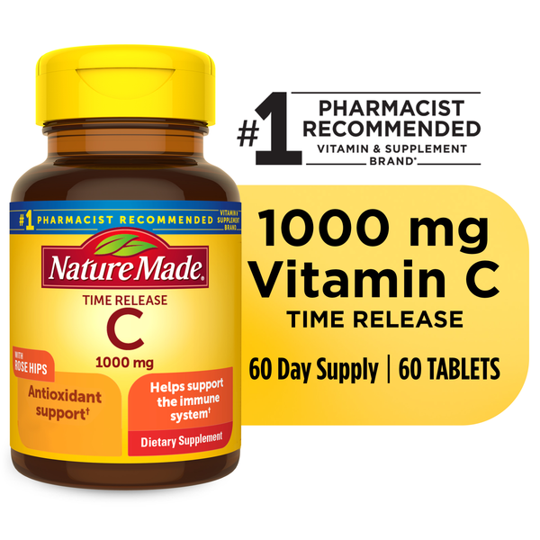 Vitamins & Supplements Nature Made Vitamin C 1000 mg Time Release Tablets with Rose Hips hero