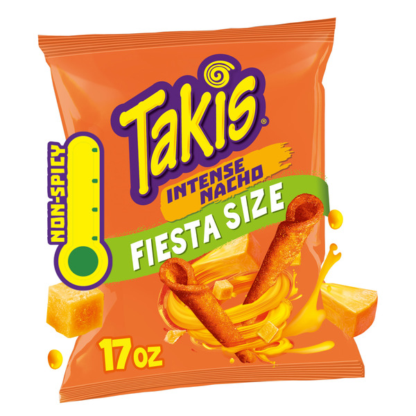 Chips & Pretzels Takis Intense Nacho Rolled Tortilla Chips Bag hero