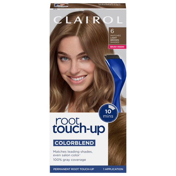 Hair Care Clairol Permanent Root Touch-Up, 6 Light Brown hero