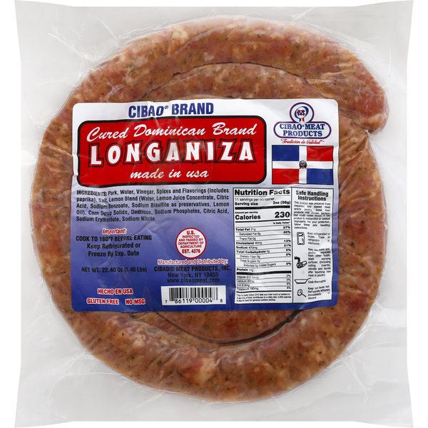 Lunch Meat Cibao Meat Products, Inc Longaniza hero