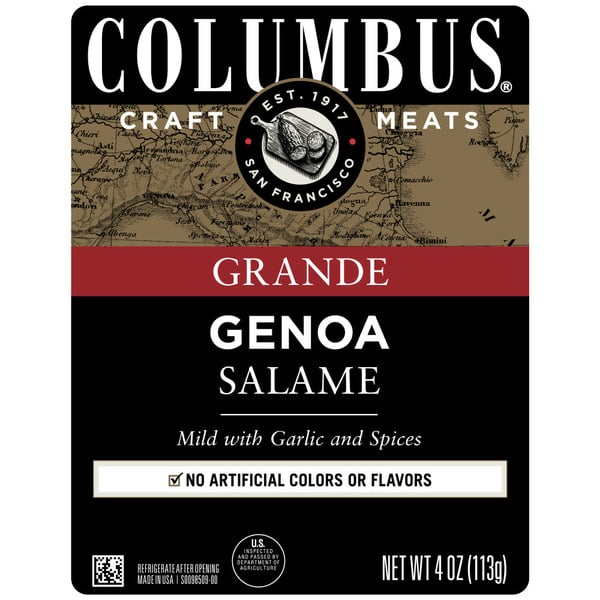 Lunch Meat Columbus Sliced Grande Genoa Salame hero