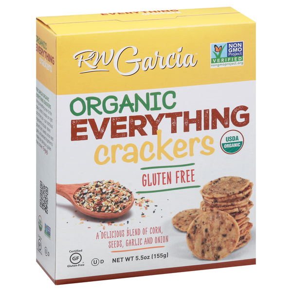 Crackers RW Garcia Crackers, Gluten Free, Organic, Everything hero