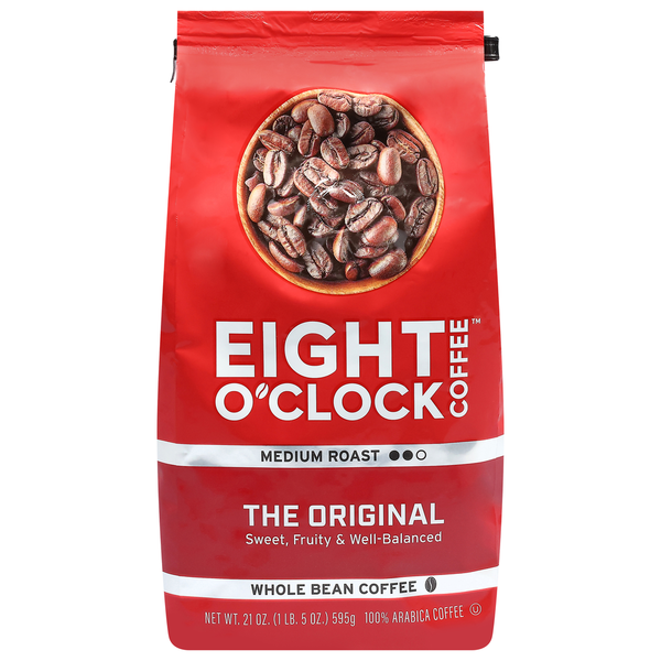 Coffee Eight O’Clock Coffee, Whole Bean, Medium Roast, The Original hero