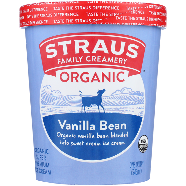 Ice Cream & Ice Straus Family Creamery  Organic Vanilla Bean Ice Cream hero