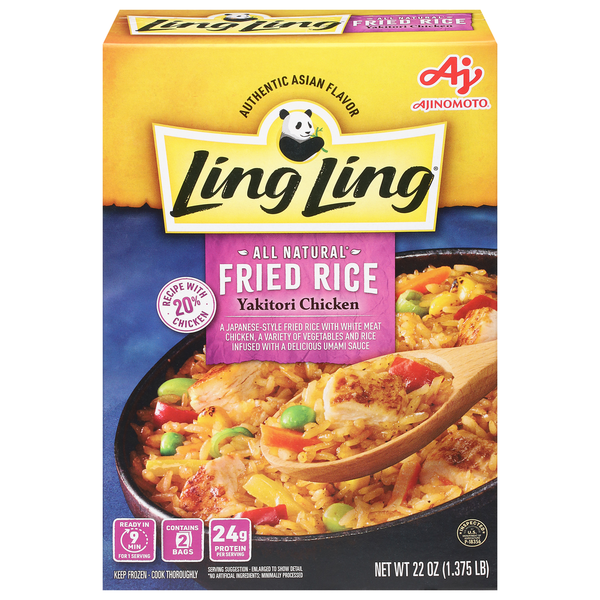 Frozen Meals Ling Ling Fried Rice, Yakitori Chicken, All Natural hero