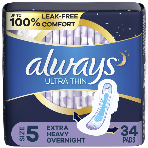 Feminine Care Always Ultra Thin Extra Heavy Overnight Pads hero