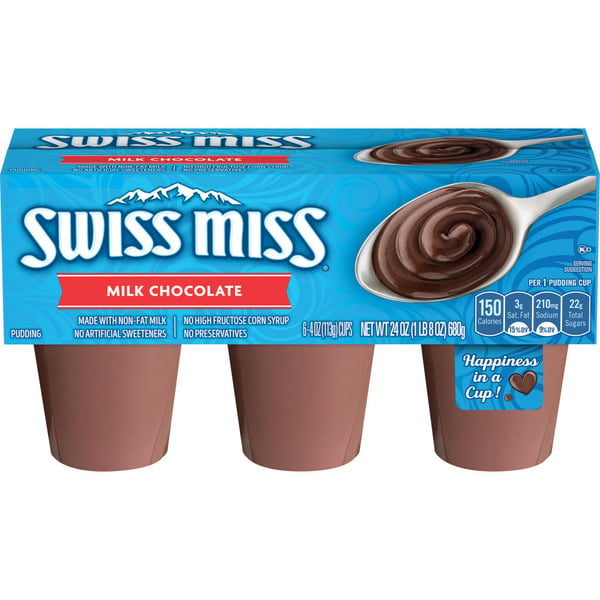 Refrigerated Pudding & Desserts Swiss Miss Milk Chocolate Flavored Pudding hero