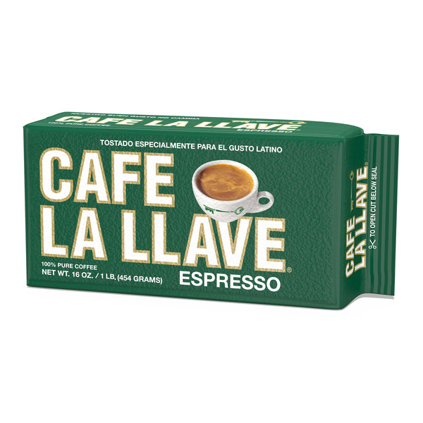 Coffee Grounds and Whole Beans Café La Llave Espresso, Dark Roast, 100% Pure Coffee hero