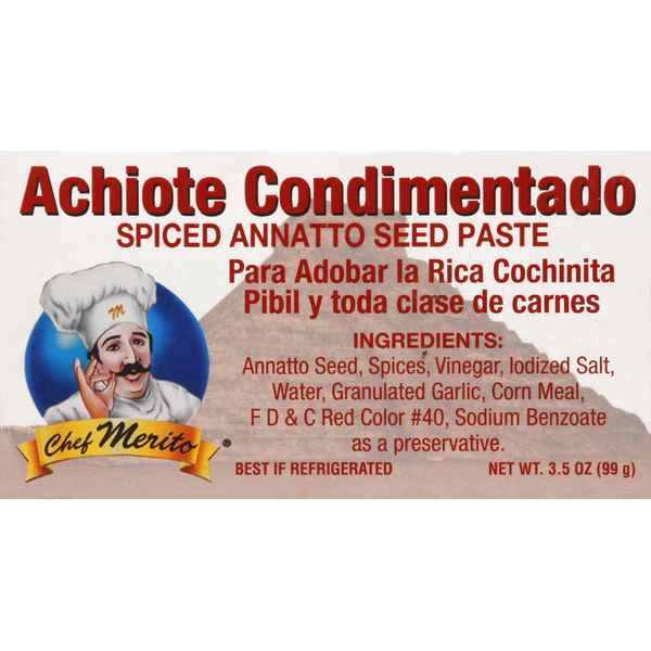 Condiments Chef Merito Paste, Spiced Annatto Seed hero