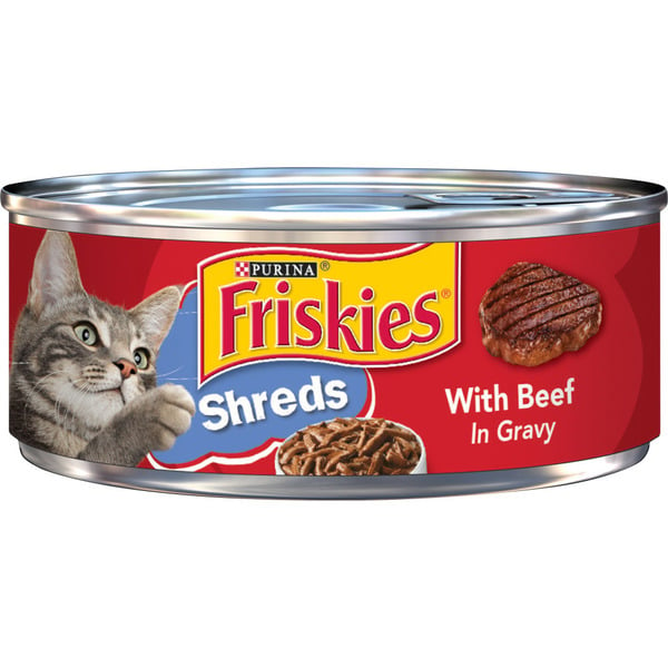 Cat Food Purina Friskies Gravy Wet Cat Food, Shreds With Beef in Gravy hero