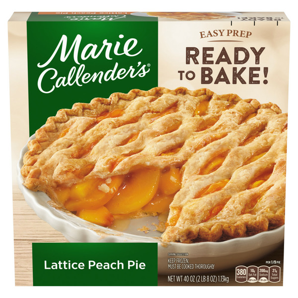 Frozen Dessert Marie Callender's Lattice Peach Frozen Pie Dessert hero