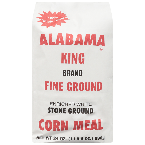 Baking Ingredients Alabama King Corn Meal, Fine Ground, Enriched White, Stone Ground hero