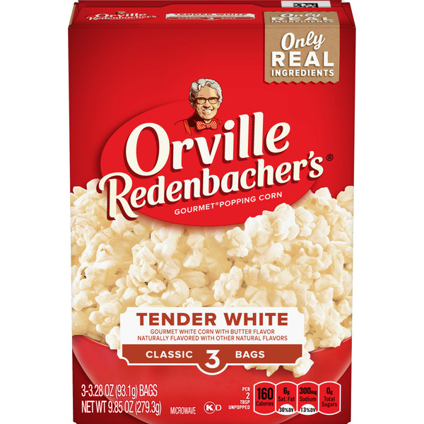 Popcorn & Jerky Orville Redenbacher's Tender White Gourmet Microwave Popcorn, Classic Bag hero