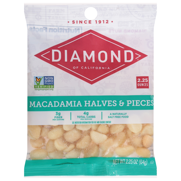 Baking Ingredients Diamond Macadamia, Halves & Pieces hero