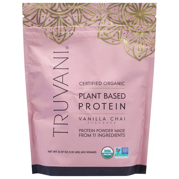 Truvani Protein Powder, Vanilla Chai Flavored, Plant Based hero