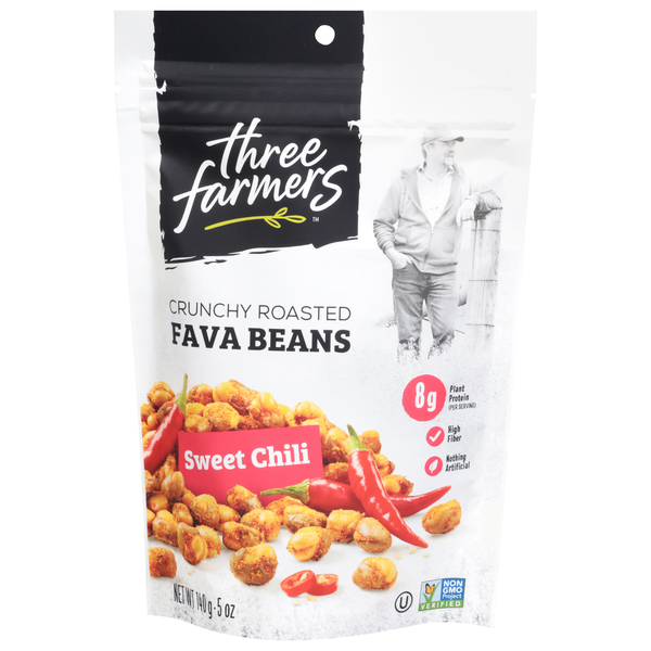 Canned Meals & Beans Three Farmers Foods Fava Beans, Sweet Chili, Crunchy Roasted hero