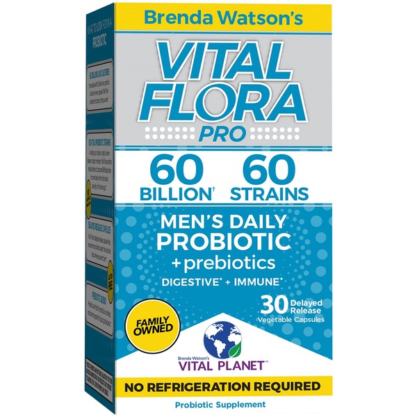 Probiotics Vital Planet 60B/60 Strain, Men's Daily Probioitc, 30Ct Shelf Stable hero