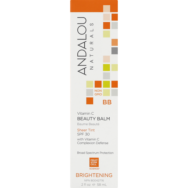 Facial Care Andalou Naturals Beauty Balm, Sheer Tint, SPF 30, Brightening hero