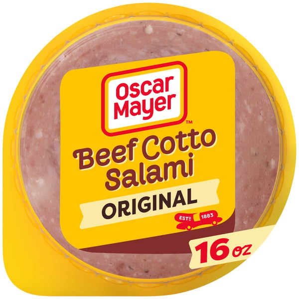 Lunch Meat-Prepackaged Oscar Mayer Beef Cotto Salami Sliced Deli Sandwich Lunch Meat hero