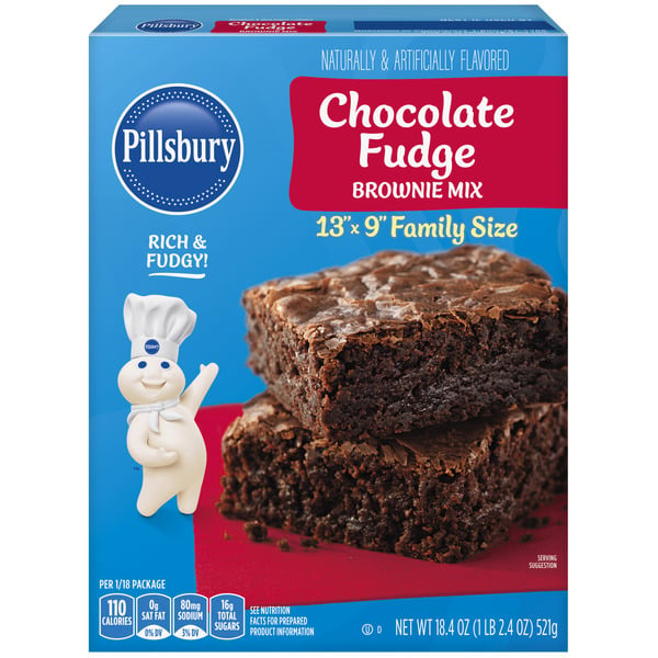 Doughs, Gelatins & Bake Mixes Pillsbury Chocolate Fudge Brownie Mix hero