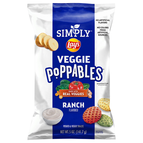 Trail Mix & Snack Mix Lay's Veggie Poppables, Ranch Flavored hero