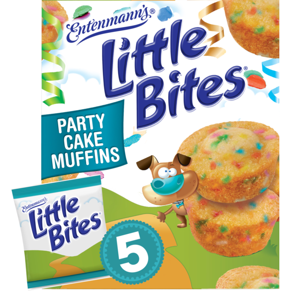 Cookies & Cakes Entenmann's Little Bites, 5 packs, Party Cake Mini Muffins Muffins hero