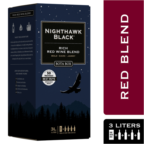 Red Wines Bota Box Nighthawk Black Red Wine Blend hero