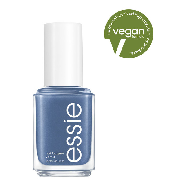 Makeup essie salon-quality nail polish, 8-free vegan, cool muted blue, From A To Zzz hero