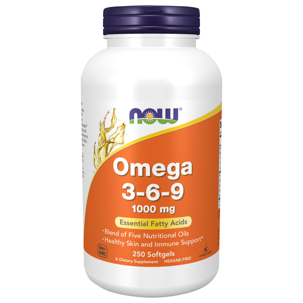 Vitamins & Supplements NOW Omega 3 6 9 Softgels hero