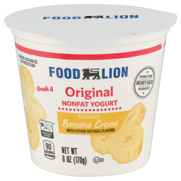 Yogurt Food Lion Nonfat Yogurt Banana Crème hero