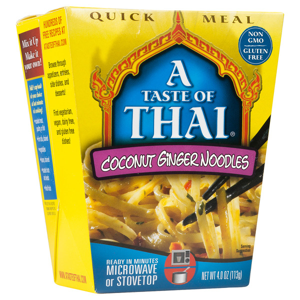 Asian Foods A Taste of Thai Coconut Ginger Noodles Quick Meal hero