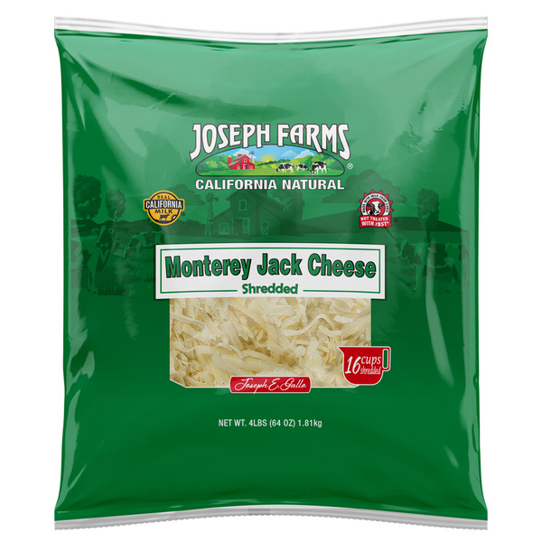 Packaged Cheese Joseph Farms Monterey Jack Shredded Cheese hero