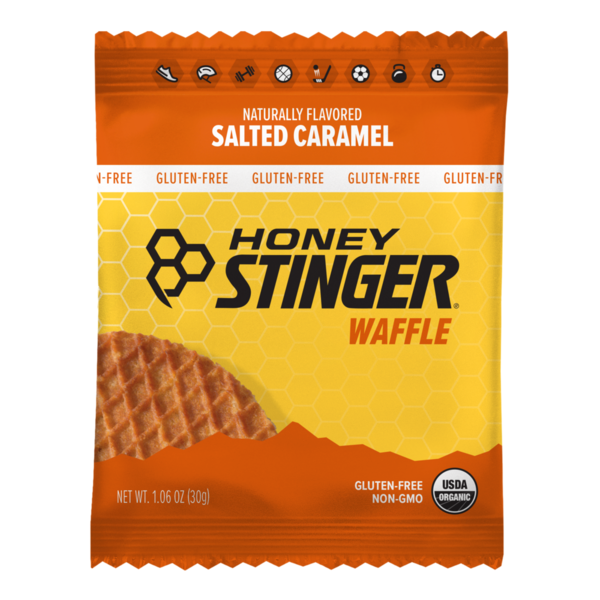 Hot Cereal & Pancake Mixes Honey Stinger Salted Caramel Gluten-Free Energy Waffle hero