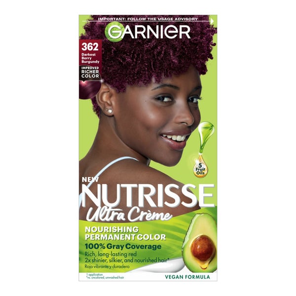 Hair Care Garnier Nourishing Hair Color Creme, 362 Darkest Berry Burgundy (Raspberry Jam) hero