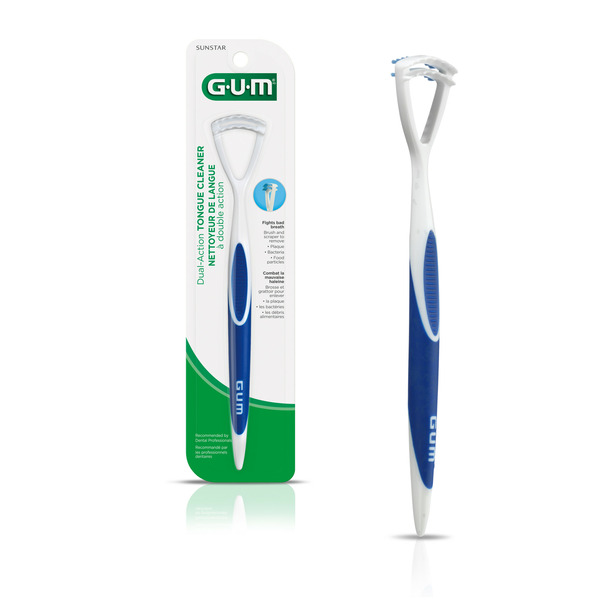 Oral Hygiene Sunstar GUM GUM  Dual Action Tongue Cleaner Brush/Scraper hero