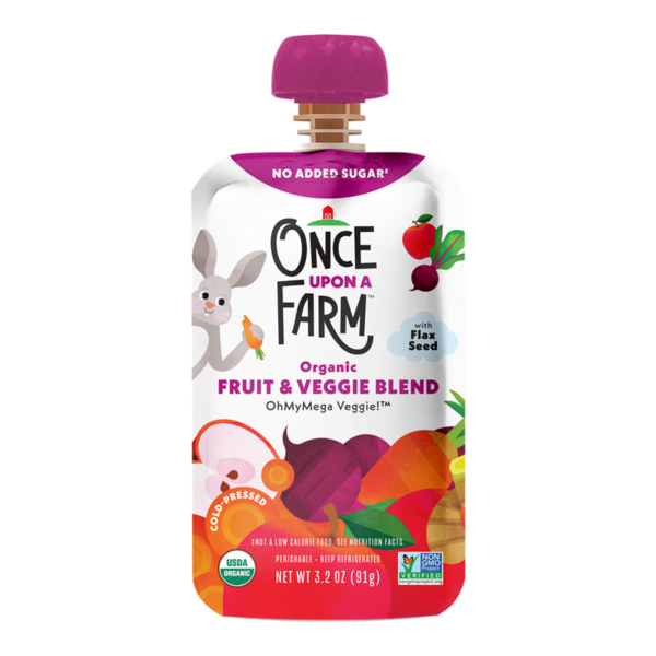 Baby Food & Formula Once Upon a Farm OhMyMega Veggie! Organic Kids Snack Pouch hero