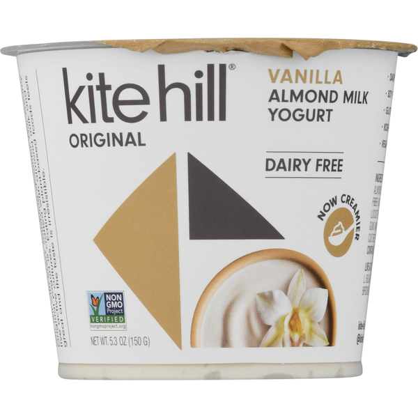 Dairy Alternatives Kite Hill Almond Milk Yogurt, Dairy Free, Vanilla, Original hero