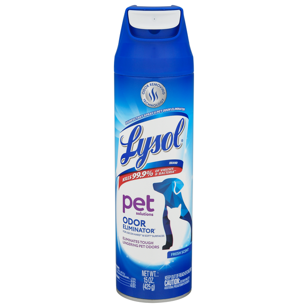 Cleaning Products Lysol Odor Eliminator, Pet Solutions, Fresh Scent hero