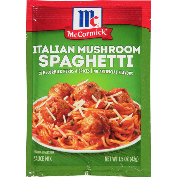 Marinades & Meat Preparation McCormick® Italian Mushroom Spaghetti Sauce Seasoning Mix hero