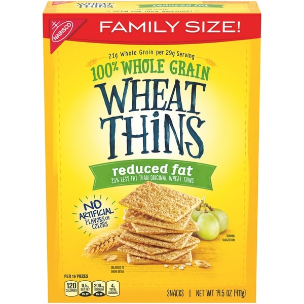 Crackers Wheat Thins Crackers, Reduced Fat hero