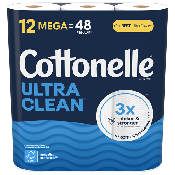 Cottonelle Ultra Clean Strong Toilet Paper hero