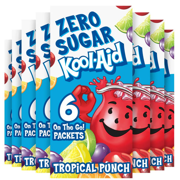 Cocoa & Drink Mixes Kool-Aid Tropical Punch Zero Sugar Powdered Soft Drink Mix hero