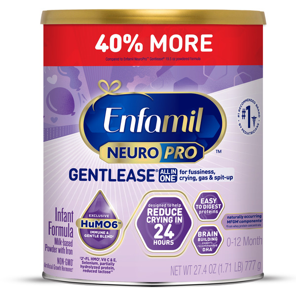 Baby Food & Formula Enfamil® NeuroPro Gentlease Formula, Reduces Fussiness, Crying & Gas, Powder Can hero