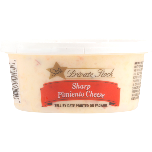 Deli Dips, Spreads, Snacks Star's Cheese, Private Stock, Sharp Pimiento hero